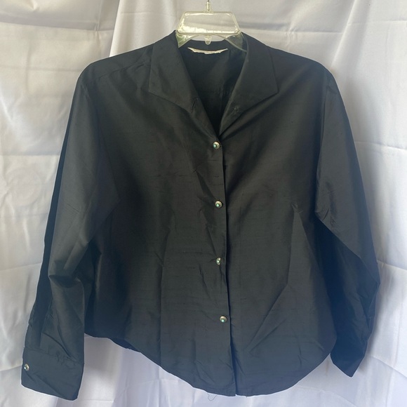 Connie Robertson black silk blouse - Picture 1 of 6
